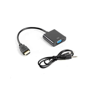 HDMI to VGA Adapter Lanberg AD-0017-BK Black 20 cm