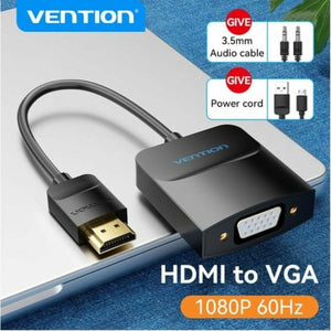 HDMI to VGA Adapter Vention 42154 Black 15 cm