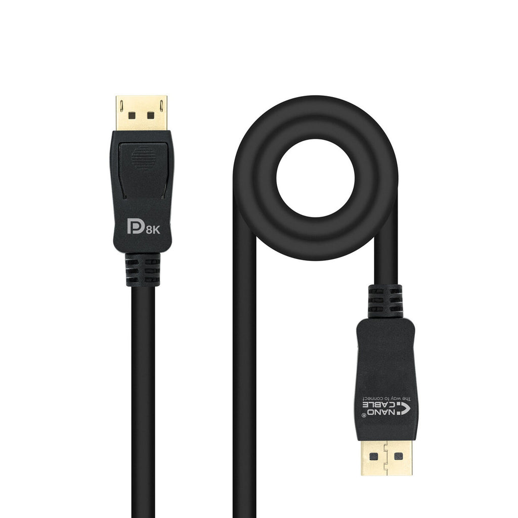 DisplayPort Cable NANOCABLE 10.15.2502 Black HDR 8K Ultra HD