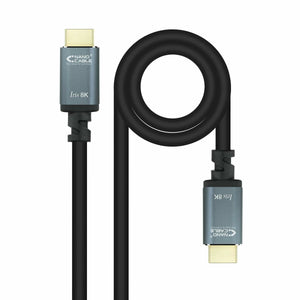 HDMI Cable NANOCABLE 10.15.8001 Black 1 m 8K Ultra HD