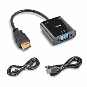 HDMI to VGA Adapter NGS CHAMALEON 15 cm Black