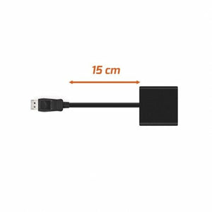 DisplayPort to VGA adapter PcCom Essential Black 15 cm