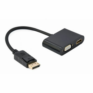 DisplayPort to HDMI Adapter GEMBIRD A-DPM-HDMIFVGAF-01 Black 10 cm