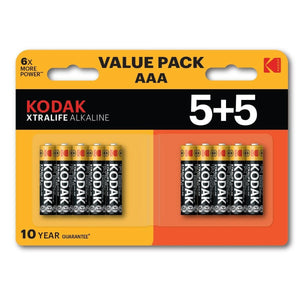 Pilas Kodak XTRALIFE 1,5 V AAA (10 Unidades)