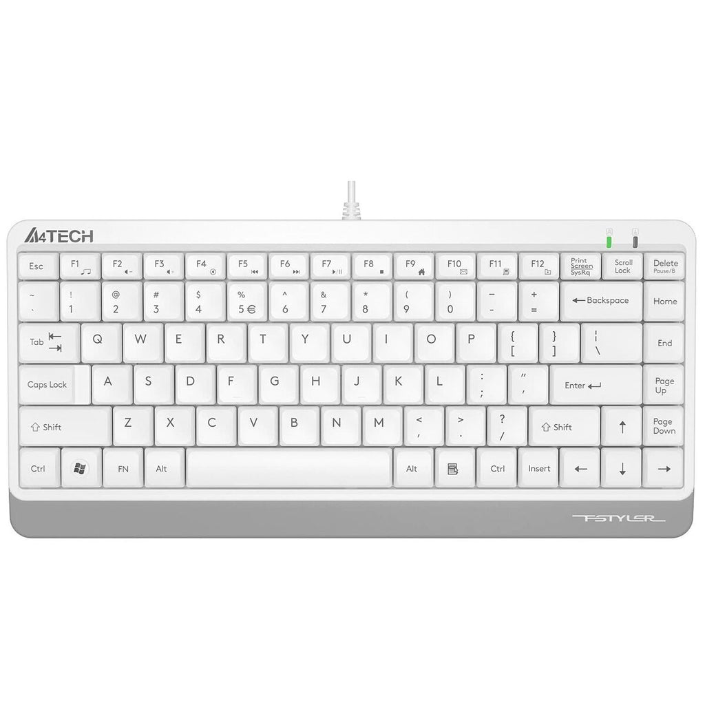 Keyboard A4 Tech A4TKLA47119 QWERTY White English