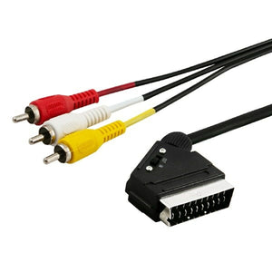 Cable 3 x RCA a Euroconector Savio CL-133