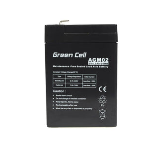 Battery for Uninterruptible Power Supply System UPS Green Cell AGM02 4,5 AH 6 V