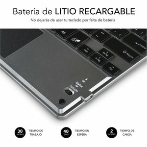 Bluetooth Keyboard with Support for Tablet Subblim SUB-KBT-SMBT51 Grey Multicolour Spanish Qwerty QWERTY