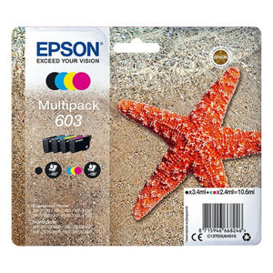 Cartucho de Tinta Compatible Epson 603 Multipack Amarillo Negro Cian Magenta