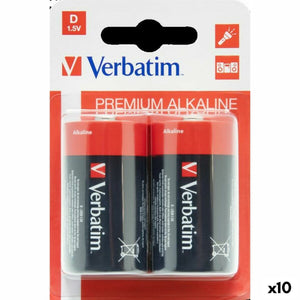 Alkaline Batteries Verbatim LR20 1,5 V (10 Units)